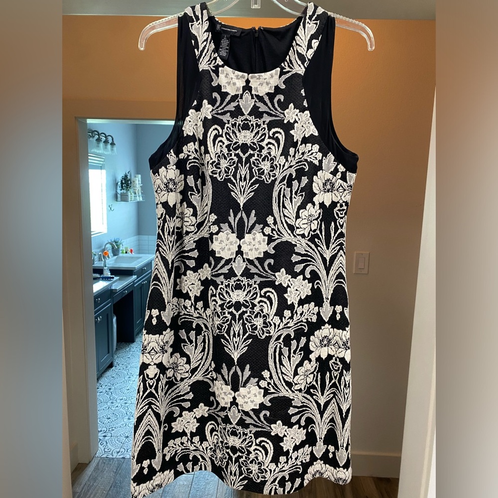 INC Black and White Floral Dress